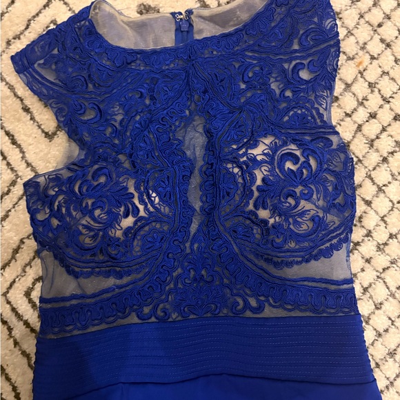 Camille La Vie Cobalt Blue Strapless Gown - Picture 3 of 8